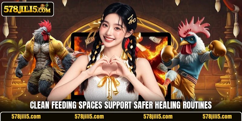 Clean feeding spaces support safer healing routines