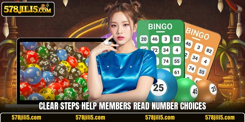 Clear steps help members read number choices