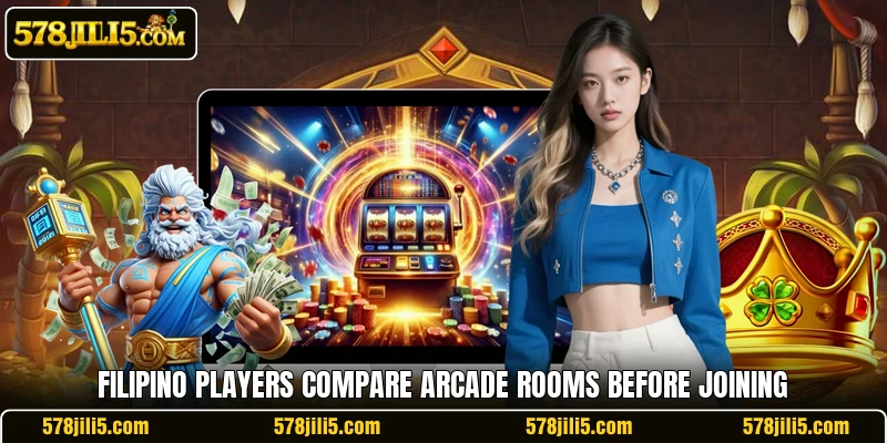 Filipino players compare Arcade rooms before joining