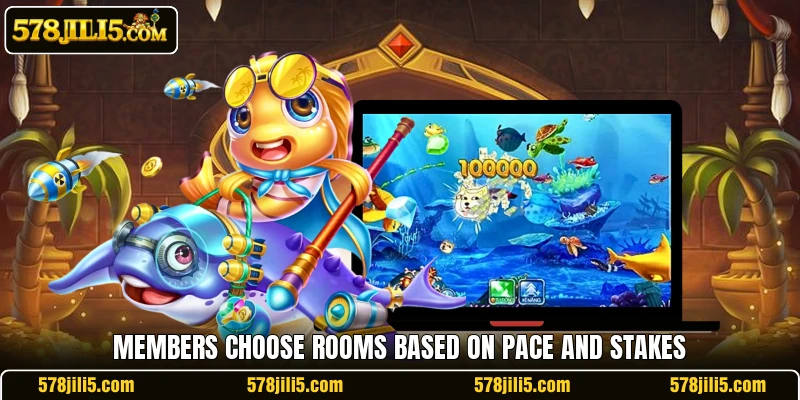 Members choose rooms based on pace and stakes Members choose rooms based on pace and stakes