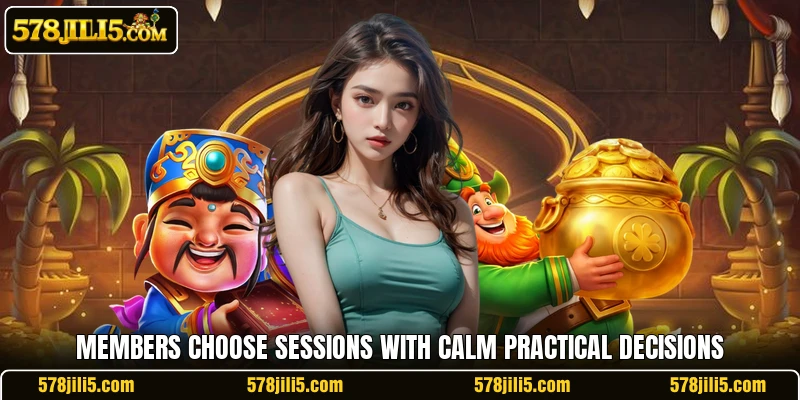 Members choose sessions with calm practical decisions