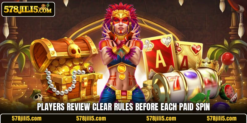 Players review clear rules before each paid spin