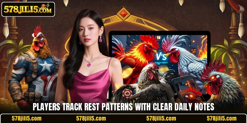 Players track rest patterns with clear daily notes
