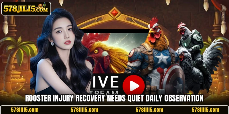 Rooster injury recovery needs quiet daily observation