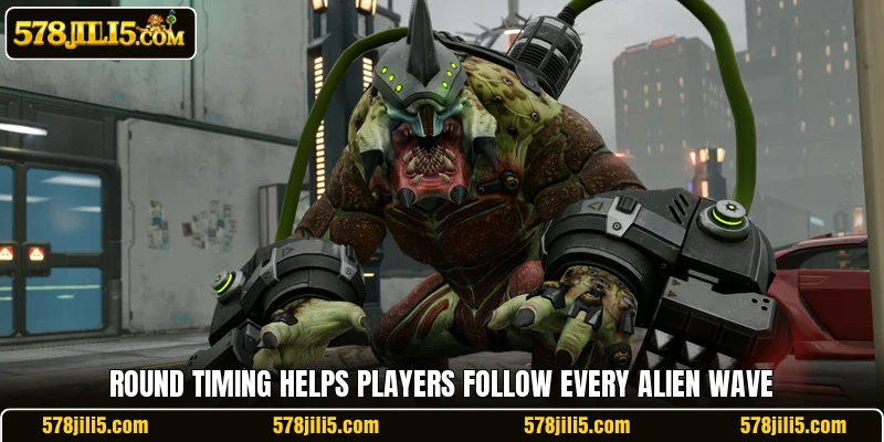 Round timing helps players follow every alien wave