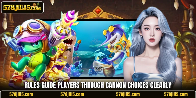 Rules guide players through cannon choices clearly